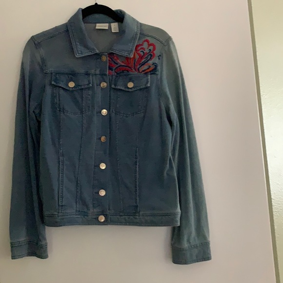 Chico's Jackets & Blazers - NWOT Chico’s Zenergy Embroidered Jacket